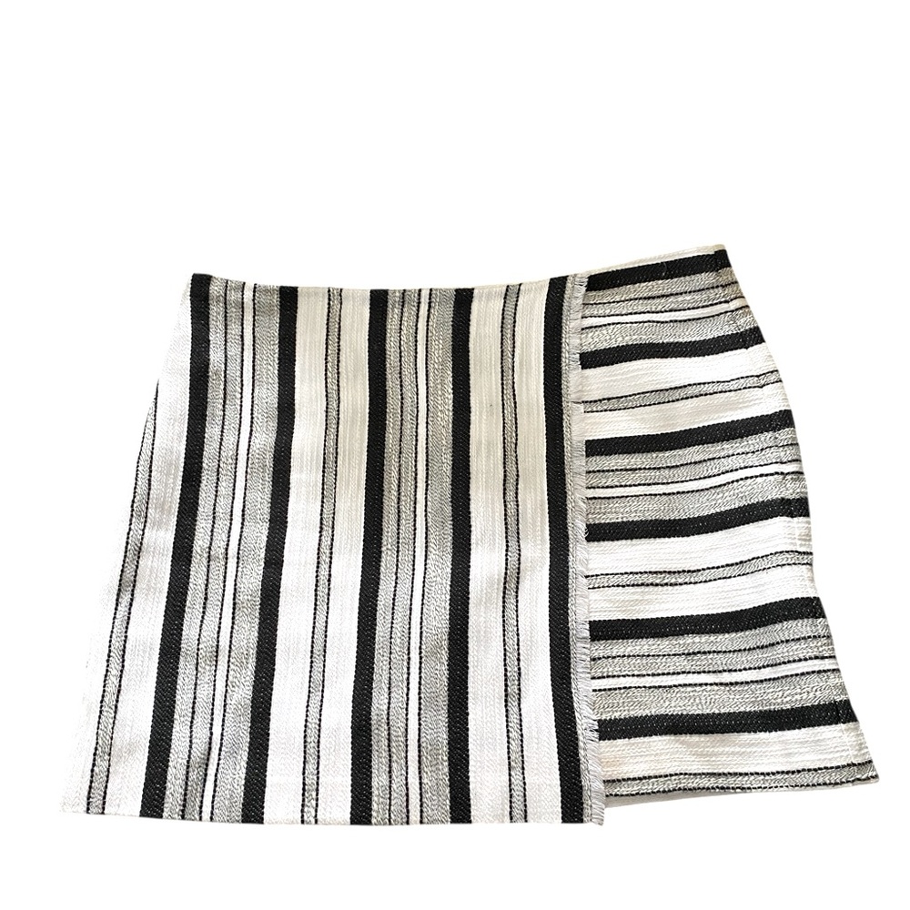 Willow & Thread Jacquard Textured Knit Striped Faux Wrap Mini Skirt size 18